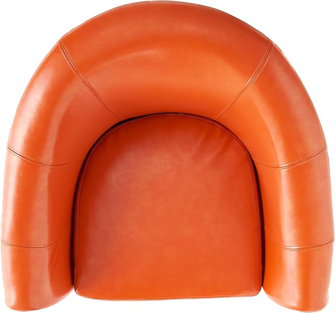 Christopher Knight Home Napoli Bonded Leather Club Chair Orange 31.69 by 27.92 by 30.7