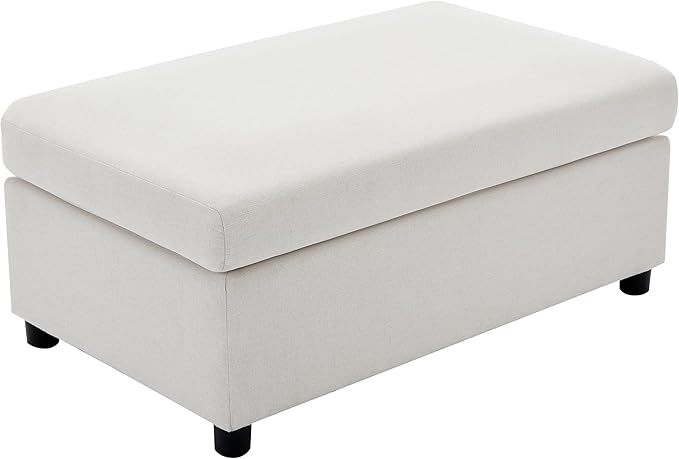 Modern Chenille Oversized Armchair with Ottoman 50.4 Wide Accent Chair Luxurious Linen Fabric Single Sofa Chair with Pillows and Wide Armrests Living Room Apartment Offices (Cream-50.4'')