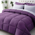 JOLLYVOGUE King Comforter Set Ultra-Soft Bed in a Bag King Size 7 Pieces Oeko-TEX Certified Bedding Set with Down Alternative Comforter Sheets Pillowcases &amp Shams Purple &amp Lavender