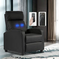 ZZD Recliner Full Body Massage Leather Chair for AdultErgonomic Adjustable Comfortable Read Oversized Lounge ChairsSwivel with Arm Seating Single Sofa for Living Room Bedroom Office Black