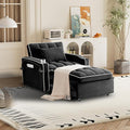 3 in 1 Sleeper Sofa Chair BedVelvet Convertible Sleeper SofaPull Out Bed Chair with USB Port &amp Ashtray and Swivel Phone Stand &amp Storage Pockets Modern Singer Sofa for Living Room