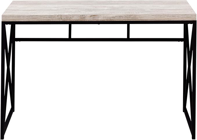 Computer Desk Home Office Laptop Work Beige Laminate Black Metal Contemporary Modern
