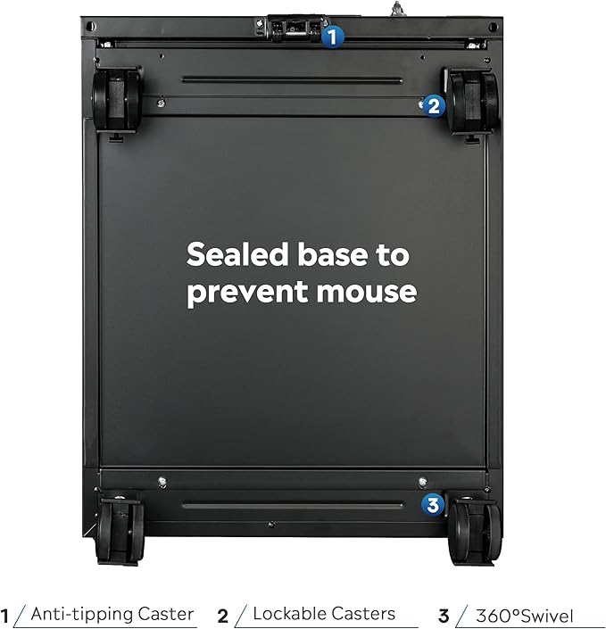 DEVAISE 3 Drawer Locking Mobile File Cabinet for Home Office Fully Assembled Except Casters Letter/Legal SizeCarbon Black