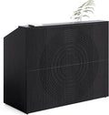 LITTLE TREE 47-Inch Reception Desk with Counter Black Front Desk Reception Room Table Retail Counter for Checkout Modern Welcome Desk for Lobby Office Beauty Salon
