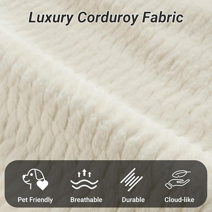 2-in-1 Convertible Sofa Bed 74.8 Memory Foam Boneless Couch Bed Full Size Love Seat Sleeper Sofa Floor Couch Loveseat with 2 Pillows for Living Room Bedroom Apartment Office No Assembly Cream