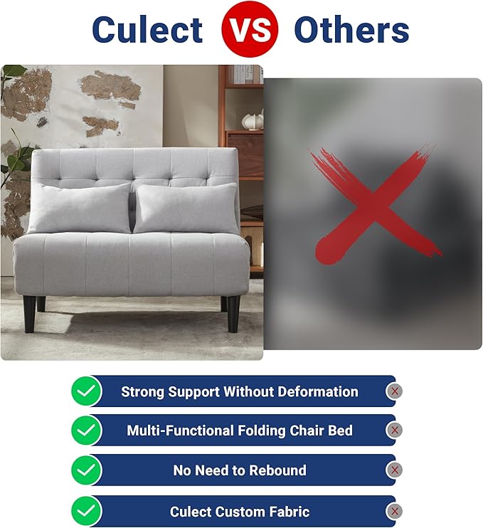 Oversized Foldable Sofa Bed with 7-in-1 Linen Fabric Couch Ideal for Apartments Guest Rooms and Small Space Gray