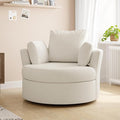 STARY Upholstered Swivel Barrel Sofa Modern Accent Chair with Cozy Cushioning Stylish Rotating Chair for Living Room Bedroom or Office