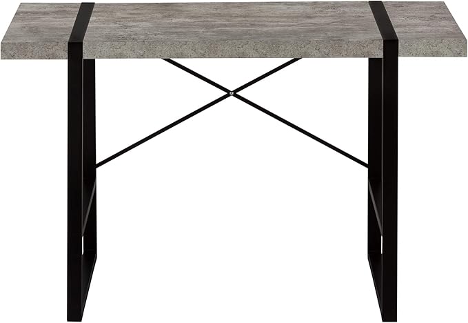Computer Desk Home Office Laptop 48 l Work Grey Laminate Black Metal Contemporary Modern