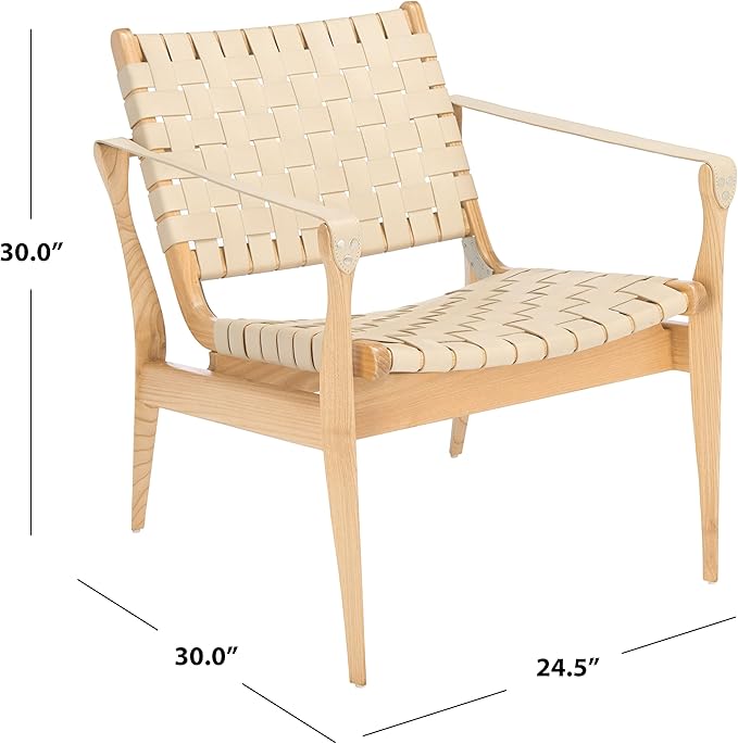 Safavieh Couture Dilan Leather Safari Chair