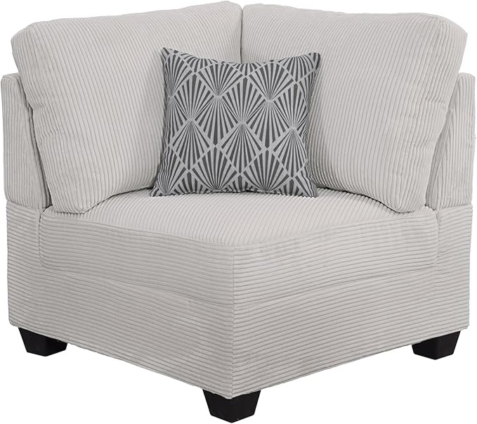 L Lengend Vansen Coner Module for Modular Sofa Couch (Cream)
