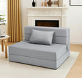 BeBen Folding Sofa Bed Boneless Foldable Chair Bed Convertible Futon Sleeper Chair Couch Twin Lazy Floor Lounger Sofa Couch for Small Spaces Dorm Guest Room Living Room Apartment Grey