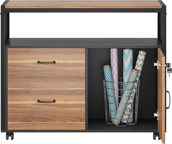 Tribesigns 63 Executive Desk with Reversible File Cabinet Large L-Shaped Office Desk with Drawers Business Furniture Workstation for Home Office