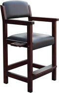 Hathaway Cambridge Spectator Chair – Billiard Stool with Cushioned Seat Footrest and Storage – 25 L x 22.5 W x 44.25 H with 30.5 Seat Height - Pool Table Accessories and Decor