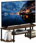 Furinno Turn-S-Tube Wide TV Entertainment Center Amber Pine/Black