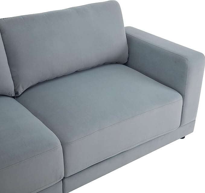 Merax 81'' Modern 2 Seater Arm Sofa with Soft Fabric UpholsteryLoveseat for Small Spaces Durable Frame Easy Assembly Couches for Apartments &amp Living RoomsGray