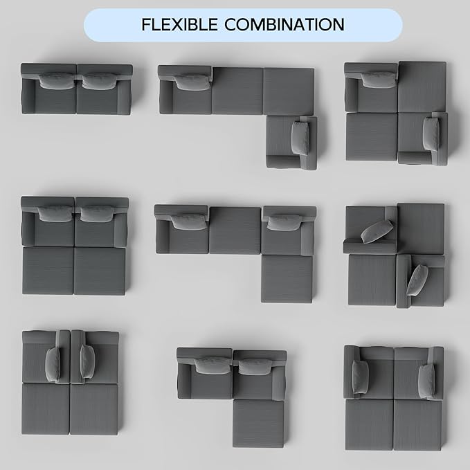 79 Convertible Sofa Bed Upholstered Boneless Couch Loveseat Sleeper with Pull Out Bed Corduroy Futon Couch Floor Folding Sofa Modular Futon Couch for Living Room Bedroom Lounge Grey