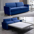 ZAFLY 77 Pull Out Sofa Bed Convertible Sleeper Sofa with Memory Foam Mattress Velvet Modern Couch Bed for Home Apartment Easy Assembly - Blue