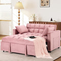 ANJ 3 in 1 Convertible Sofa Bed Pull Out Futon Loveseat Sleeper Sofa Couch with Adjustable Backrest Storage Pockets 2 Pillows for Living Room Bedroom
