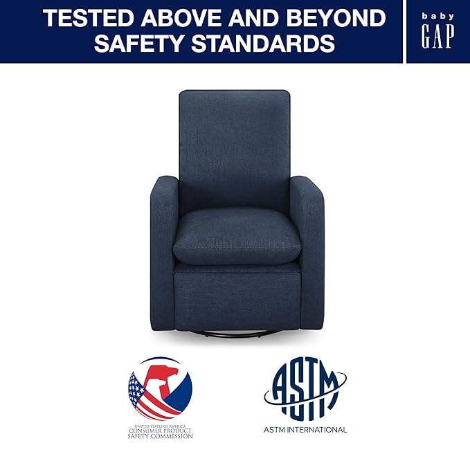 GAP babyGap Cloud Recliner with LiveSmart Evolve - Sustainable Performance Fabric Sailor