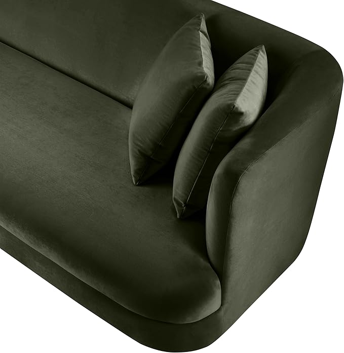 Meridian Furniture 699Green-C Alder Collection Modern | Contemporary Chair with Ultra Luxe Green Velvet 460 GSM Velvet Solid Wood Frame 38 W x 36 D x 30 H Green