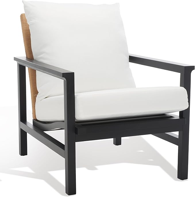 SAFAVIEH Couture Collection Emmalee Black/Natural Cord Back Accent Chair