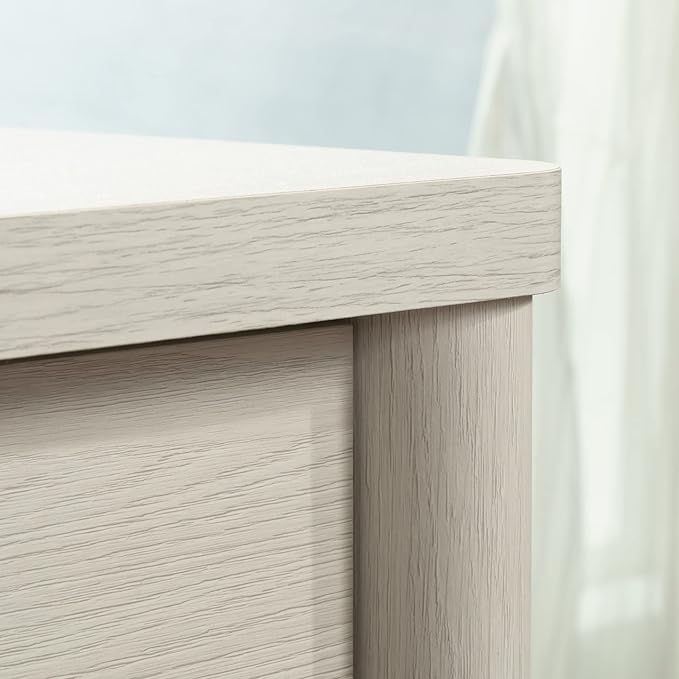 Sauder Dover Edge Computer Desk with Drawers Glacier Oak Finish