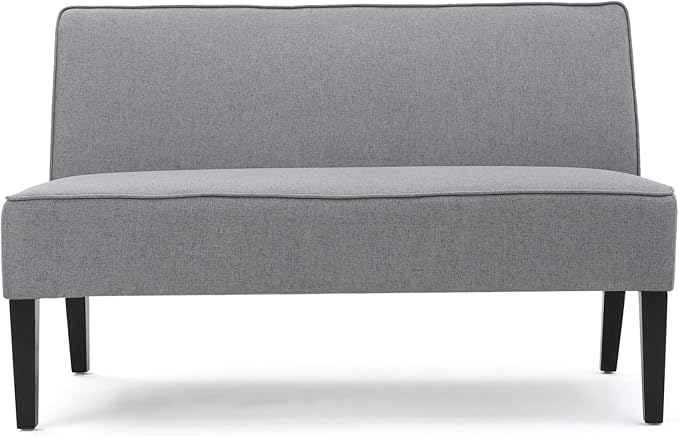 50'' Loveseat Sofa Modern Two-Seater Compact Upholstered Sofa for Small Space Bedroom Hallway Bench Grey.