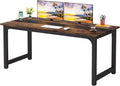 LITTLE TREE 70.8 Inch Large Executive Office Desk Simple Computer Workstation with 31.5 inch Wide Desktop for Home Office