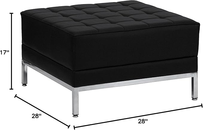 Flash Furniture HERCULES Imagination Series Black LeatherSoft Ottoman