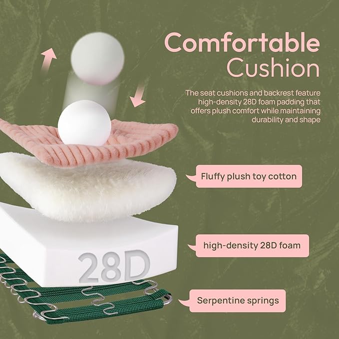 VINGLI Pink Futon Sofa Bed Convertible Loveseat Sleeper Sofa Couch Corduroy Pullout Sofa Fold Out Couch Bed with USB Ports Cup Holders Armrest for Living Room Bedroom Apartment Room | Loveseat Sle