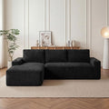 104 L Shaped Modular Sectional Sofa Cloud Sectional Couch with Deep Seats Built-in Cup Holders &amp Side Pockets Upholstered Boneless Modern Modular Sofa Couch with Chaise for Living Room Bedroom