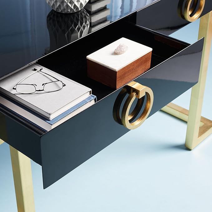 Safavieh Couture Collection Maia Black 2-Drawer Lacquer Desk