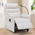 Power Recliner Chair with Remote Control Electric Reclining from 90°–155° Oversized Linen Fabric Recliner for Living Room Wide Seat Comfort for Reading Gaming &amp TV Watching(Beige)