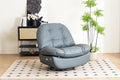 Power Recliner Sofa Chair 270 Degree Swivel Leisure Single Sofa with Button Control Wireless Speaker USB Ports Hidden Arm Storage and Phone Holder for Living Room Bedroom Grey PU (Without LED)