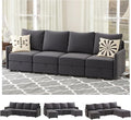 COMHOMA Convertible Sectional Sofa Couch Free Combination L/U Shaped Sofa with High Density Memory Foam Modular Oversized Cloud Couch for Living Room Apartment and Small Space 4 Seaters