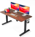FEZIBO Electric Standing Desk 55 x 24 Inches Height Adjustable Stand up Desk Sit Stand Home Office Desk Computer Desk Black Walnut
