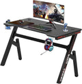 PayLessHere Gaming Desk Z-Shaped More Structure Stable 47 Computer Desk Ergonomic Racing Style Table for Home Office Games Study Writing
