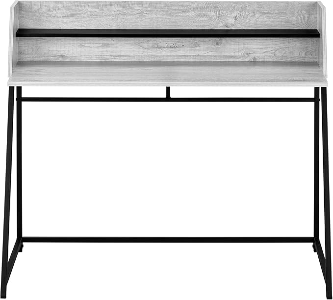 Monarch Specialties I 7551 Computer Desk Home Office Laptop Storage Shelves 48 L Work Metal Laminate Grey Black Contemporary Modern