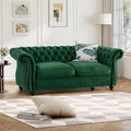 61W Mid Century Modern Chesterfield CouchUpholstered Velvet Loveseat Sofa with Button Tufted &amp Rolled ArmrestsComfy Deep Seat Sofa with Nailhead Trim &amp Gourd Legs for Living RoomApartment(