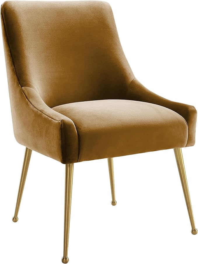 Tov Furniture Beatrix Velvet Upholstered Side Chair (Cognac)