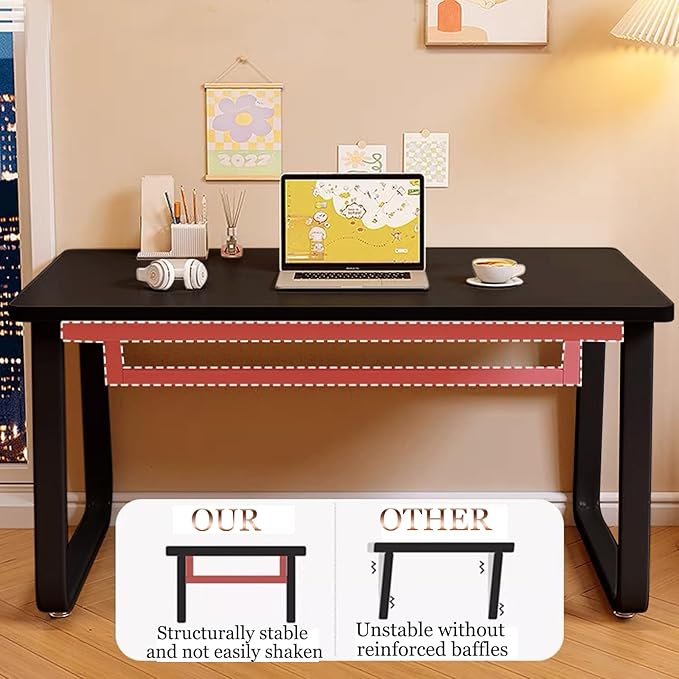 Modern Desk 47.2 Inch Computer Table Simple Style Office Writing Desk Industrial Office Table