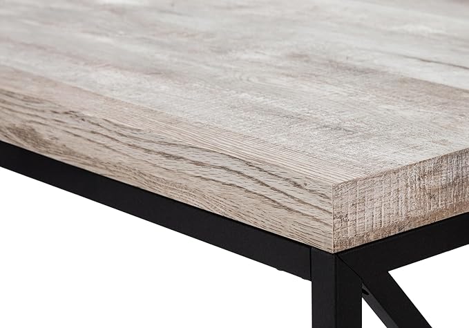 Computer Desk Home Office Laptop Work Beige Laminate Black Metal Contemporary Modern