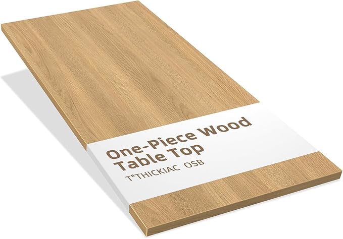 Universal 43 x 24 One-Piece Particle Board Table Top 1 Thick Desktop for Stand Up Height Adjustable Desk Frames Home Office Tabletop Countertop DIY Elmwood