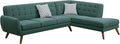 Poundex Bobkona Belinda Linen-Like Polyfabric SECTIONAL in Laguna