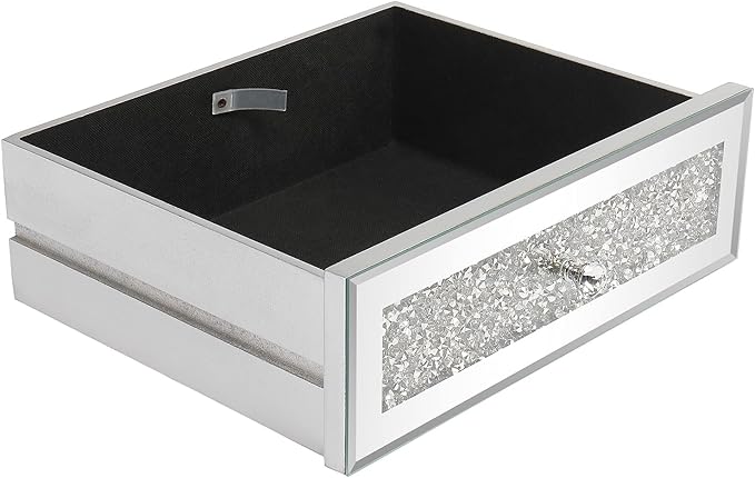 JHshop 42 Console Table Mirror Computer Desk Office Desk Writing Table for Home Office Desk WorkstationMirrored Desk with 3 Drawers Console Table Mirror Sofa Table Living Room Entryway Foyer