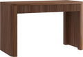 Henn&ampHart 47.5'' Modern Rectangular Wooden Fluted Home Office Desk Ribbed Computer Desk Writing Table with 2 Drawers for Home Office Medium Walnut