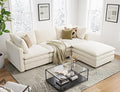 Txtin's Cloud Couches for Living Room L Shaped Sectional Couch with Ottoman Deep Plush 4 Seats Sofa Modern Sofa for Apartment