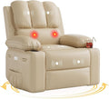 GAOMON Oversized Electric Recliner Chair with Massage &amp Heat - 360° Swivel Rocker Power Recliner for Big and Tall Extra Wide 27 PU Leather Recliner Chair with 1.5X Sponge Living Room Essential