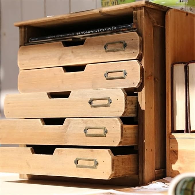 A4 File Organizer Multi Drawer File Cabinets Organizer Multi-Layer Classification Drawer Under Desk Storage(Color:A)