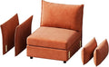 ABCASA Modular Sectional Sofa Seat with Arm Couch Terracotta